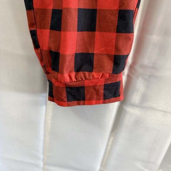 Ekouaer Pajama Set Women XL Gray Stretch Oversize Christmas Red Black Pjs - Picture 4 of 7